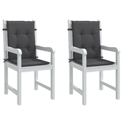 vidaXL Jastuci za stolice 2 kom prošarano antracit 100x50x7 cm tkanine