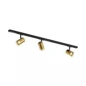 Modern railsysteem zwart met 3 spots goud 1-fase - Iconic Lloyd