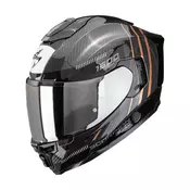 Karbonska motoristicka kaciga Scorpion EXO-1500 AIR Zity, crna/bakrena