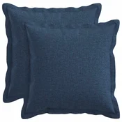 vidaXL Prevleka za blazino 2 pcs HOUTEN Modra 40 x 40 cm Lažni lanu