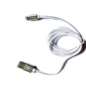 Xwave USB kabl/USB 2.0(tip A)- LIGHTNING(iPHONEkompatibilni)/dužina 1.2m/3A/Aluminium/srebrni upleten ( USB za iPhone 1.2m 3A Al /silver me