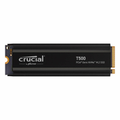 SSD 1TB M.2 80mm PCI-e 4.0 x4 NVMe, CRUCIAL T500 Heatsink