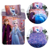 Disney DISNEY Frozen DVOJNA STRAN, otroška posteljnina, zadrga, 100% BOMBAŽ 140x200+70x90 cm OEKO-TEX