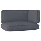 vidaXL 3-delni komplet blazin  antracitna Oxford tkanina