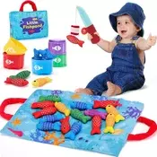 Montessori sortirni set - Mali ribnik / Učenje barv in štetja