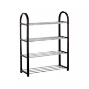 FIVE Stalak za cipele 50x18,4x65cm metal/pp, crni