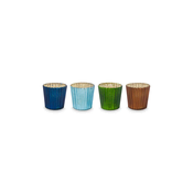 Dekorativen svečnik Pip Studio Glass Blue 7 x 7 cm 4-pack
