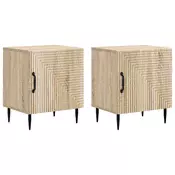 vidaXL Nočna omarica 2 pcs Sonoma hrast 43 x 34,5 x 50 cm