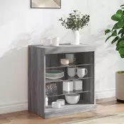 Vidaxl vidaXL LED omarica siva sonoma hrast 60,5x37x67 cm