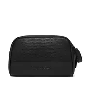 Neseser Tommy Hilfiger Metal Logo Woven Washbag AM0AM14098 Crna
