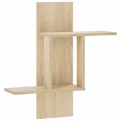 vidaXL Stenska polica Sonoma hrast 59 x 17 x 63 cm Inženirski les