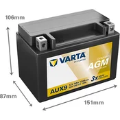 Pomožni akumulator VARTA Silver Dynamic Auxiliary AUX9 (9Ah, 12V, 120A)