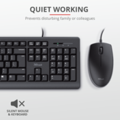 Tastatura+miš TRUST Primo žicni set crna