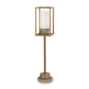 Moretti Luce Luč za pot Cubic3 3370 medeninasta antika/opal - Antični - starinska medenina, opal - Kovina