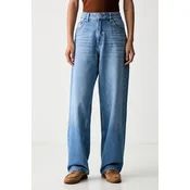 HUGO Jeans hlače Leni_S_B 50566130 Modra Loose Fit