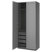 PAX / GULLABERG Kombinacija garderobera, tamnosiva/siva, 100x60x236 cm
