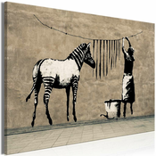 Slika - Banksy: Washing Zebra on Concrete (1 Part) Wide 90x60