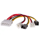 Akyga AK-CA-34 Molex adapter kabel (M) - 2x 3-pinski 12V + 2x 3-pinski 5V (M) 0,15 m