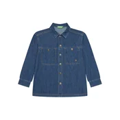 United Colors Of Benetton Jeans srajca 5AD6CQ04C Modra Oversize
