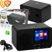 WIFI internetni radio LCD 2,4” 25.000 radijskih postaj BT in alarm