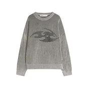 Bershka Pulover Vanisado siva/črna