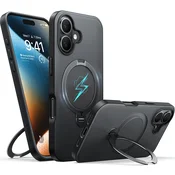 Premium maska Torras Ostand Spin za iPhone 16 - black