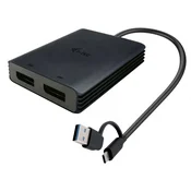 I-TEC Video adapter USB-A/USB-C, Dual 4K/60 Hz, DisplayPort