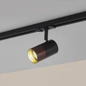 Lindby Linaro tirni reflektor, GU10, O 6 cm, črna/rjava - Dnevna soba/jedilnica - Sodobni - črna, kovinska kavno rjava - Aluminij