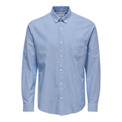 Only & Sons Srajca ALVARO z dolgimi rokavi OXFORD SHIRT NOOS, modra