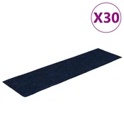 Prostirke za stepenice samoljepljive 30 kom 76x20 cm tamnoplave pravokutne