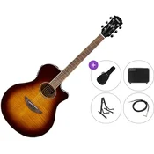 Yamaha APX600FM Premium SET Tobacco Brown Sunburst Elektroakustična jumbo