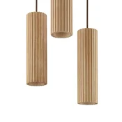 Brilliant - Luster na sajli LAKEWOOD 3xGU10/10W/230V precnik 28 cm braon