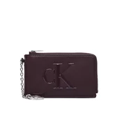 Etui za ključe Calvin Klein Bold Ck L Zip Cardcase LV04F1280G Bordo rdeča