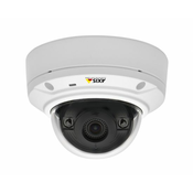 Axis 0535-001 Day and Night Outdoor-Ready Infrared Fixed Mini Dome Network Camera (White)