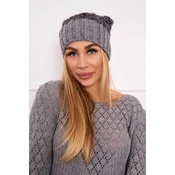 marka niezdefiniowana Cap with fleece Paryż K213 dark gray + black