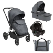 KikkaBoo Kolica Kara 3in1 set sa autosedištem I-Prime I-size i tvrdom korpom Grey ( KKB23142 SET )