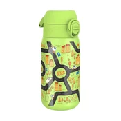 Childrens water bottle, stainless steel, 400 ml, Cars - Ion8