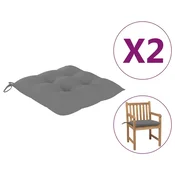 shumee vidaXL Blazine za stole, 2 kosa, sive, 50x50x7 cm, blago