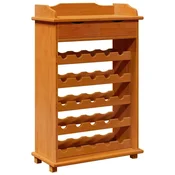 Vidaxl Stojalo za vino Rjava 58 x 28 x 90 cm Masivno borovo les