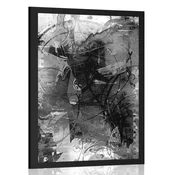 Plakat sodobna medijska slika v črnobeli varianti - 60x90 white