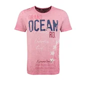 Key Largo Majica KLOcean temno modra/staro roza/temno rdeča/naravno bela