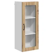 Vidaxl Stenski stekleni omarica LUCCA Artisan hrast 40 x 31 x 100 cm