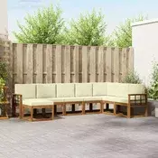 Set vanjskih sofa 8 kom. Prirodna i krem