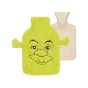 sarcia.eu Shrek Zelena steklenička za vročo vodo z mehkim pokrovom, kosmata, velika, iz naravnega kavčuka 1,75 l