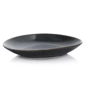 DUKA Porcelanasta skleda za juho Time Black s krožnikom 450 ml, ovalna, črna