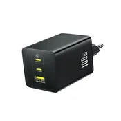 BASEUS HITR USB-A USB-C ZMOGLJIV 100W STENSKI POLNILEC ZA PRENOSNIK ČRNEGA OBLIKOVALCA