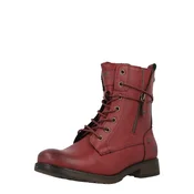 MUSTANG Gležnarji z vezalkami rdeča
