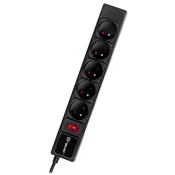 slomart Napajalni trak TRACER PowerGear 1,5 m Črna (5 vtičnic)