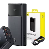 Baseusova power banka Star-Lord 20000 mAh 65W 2x USB-A/micro USB/USB-C črna
