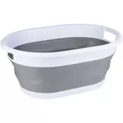 Dirt Devil zložljiva košara za perilo, ultra lahka, belo-siva
